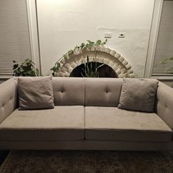 Gray Sofa and Loveseat