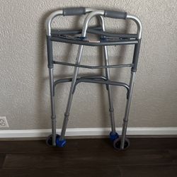 Drive Medical Folding Walker With 5 Inch Wheels