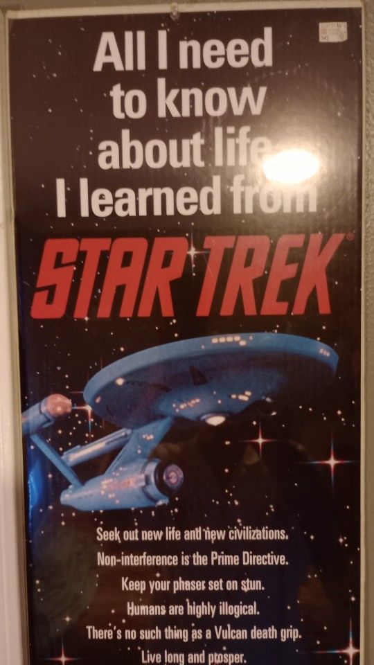 Hard Bond Poster Of STAR TREK Titled,,, All I Need To Know About life I learned From STAR TREK.