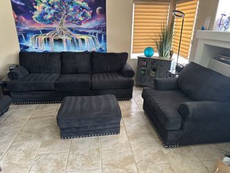 Dark Blue Couch Set