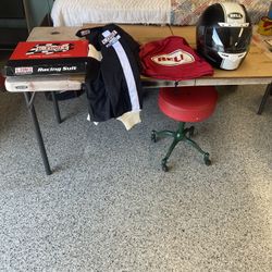 Racing Fire Jacket And Helmet Combo 