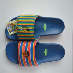 Vans Sesame Street Bert Ernie Slides Blue La Costa Sandal Size 6