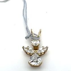 14KT Yellow Gold Diamond Angel Shape Pendant 0.50g I-1150
