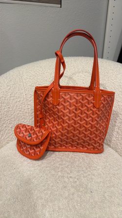 Orange Goyard tote
