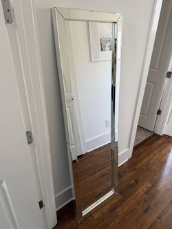 Beveled Full-Length Wall Mirror 65x20 (Damaged Corner)