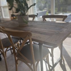 Restoration Hardware Dining Table With Chairs