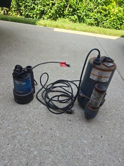 Two Submersible Sump Pumps