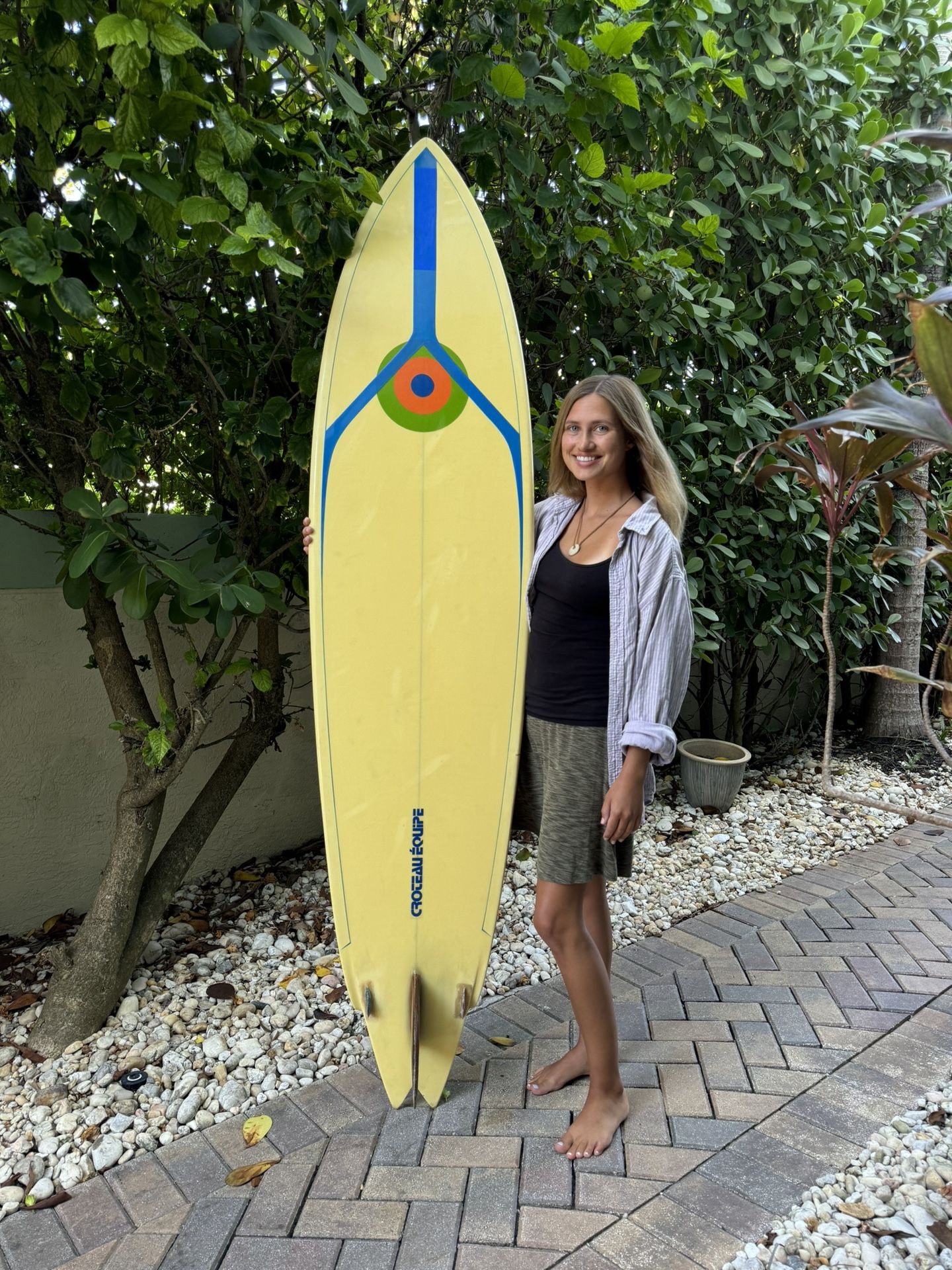 Vintage MIKE CROTEAU 1970s Surfboard