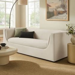 ALABASTER SOFA CURVED BACK PERFORMANCE VELVET (MO7564) $899 FREE LOCAL DELIVERY