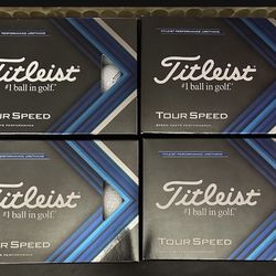 FOUR BOXES of Titleist 2022 Tour Speed Golf Balls, & TWO BOXES of Titleist Tour Soft