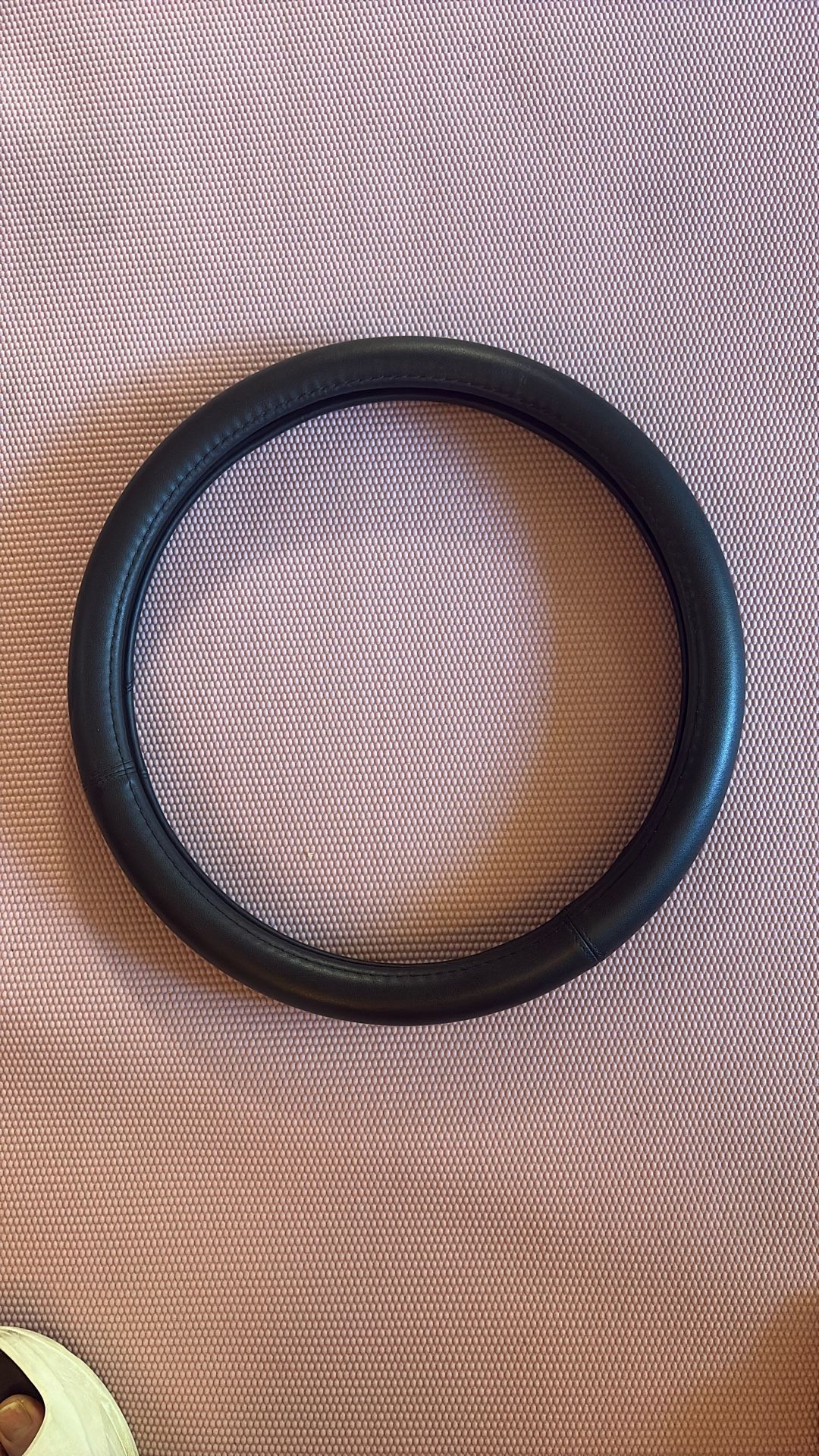 Steering wheel cover, Like new, barely used ,fits most 14.5–15 inch steering wheels