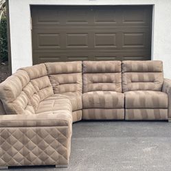 🛋️ Sofa/Couch Sectional - Light Brown - Recliners - Microfiber - Delivery Available 🚛