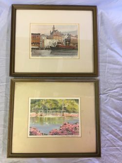 Two Original Mary Ellen Golden Signed, Framed,Prints