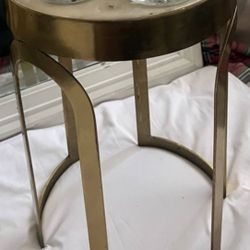 Marble Side Table Gold 