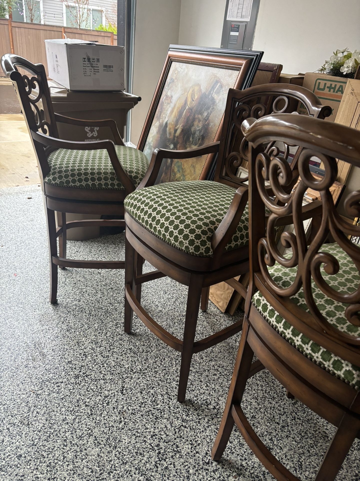 Frontgate Monterey swivel counter stools