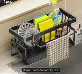 Kitchen Sink Organizer, Space Saving Sponge Soap Brush Cloth Storage Rack, Kitchen Gadgets Sink Storage Rack, Modern Kitchen Organizer