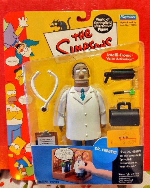 Vintage Sealed Simpsons Action Figure Dr. Hibbert