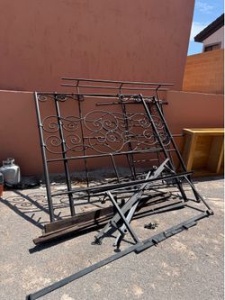 Free wrought iron beds for use or scrap