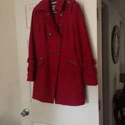 Red Winter Coat With Matching Bag