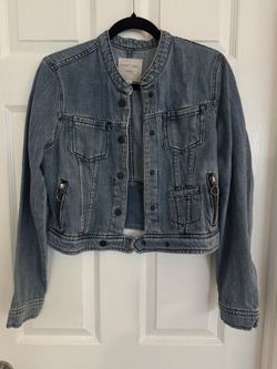 Women’s Blue Long Sleeves Jean Jackets 