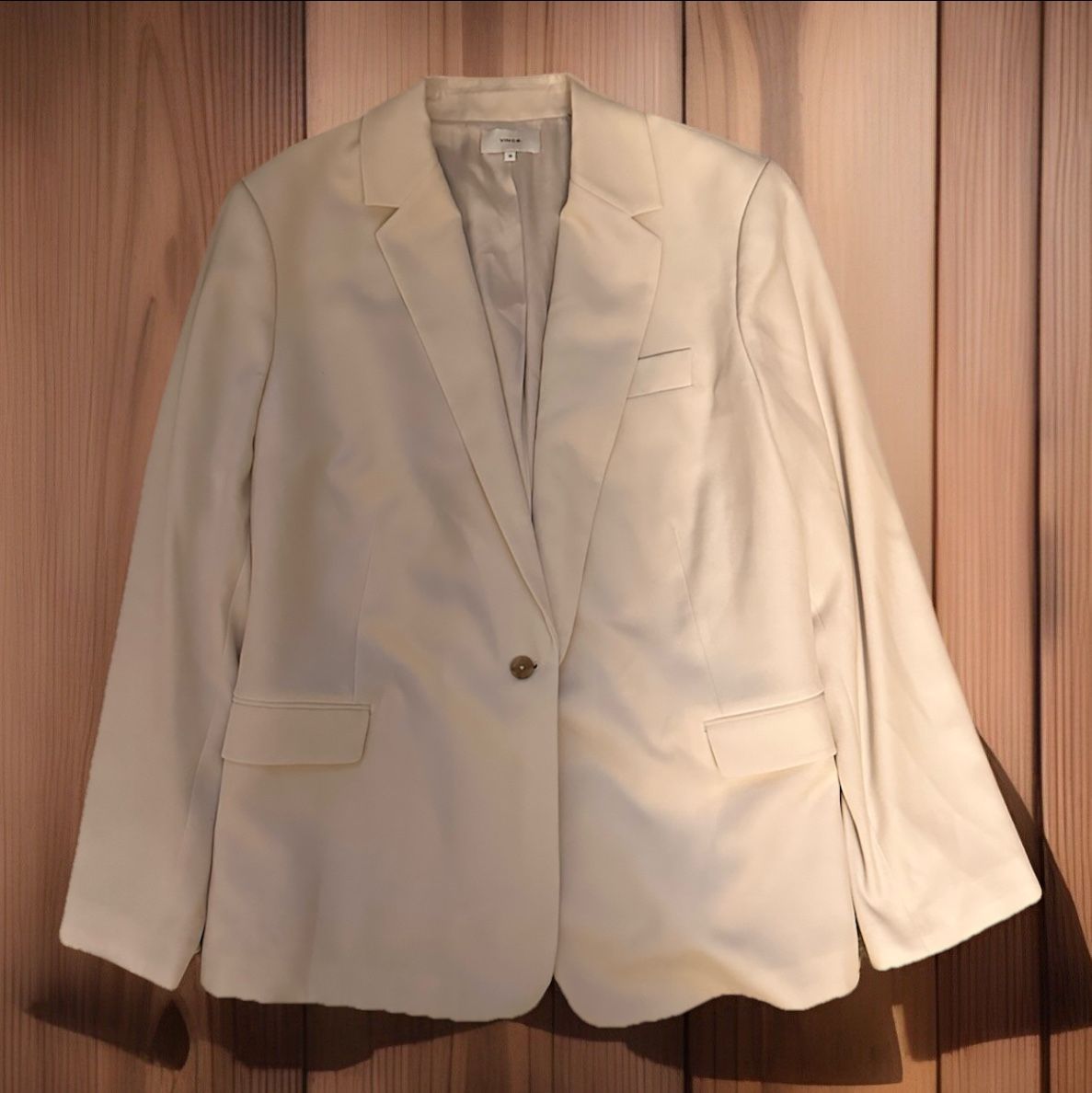 Vince Plus Size Women's Crepe Blazer Magnolia (Off White) Size 20 Cream