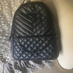 Aldo black leather backpack 