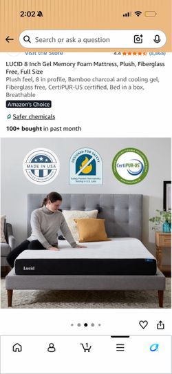 Full mattress 8 inch memory gel foam