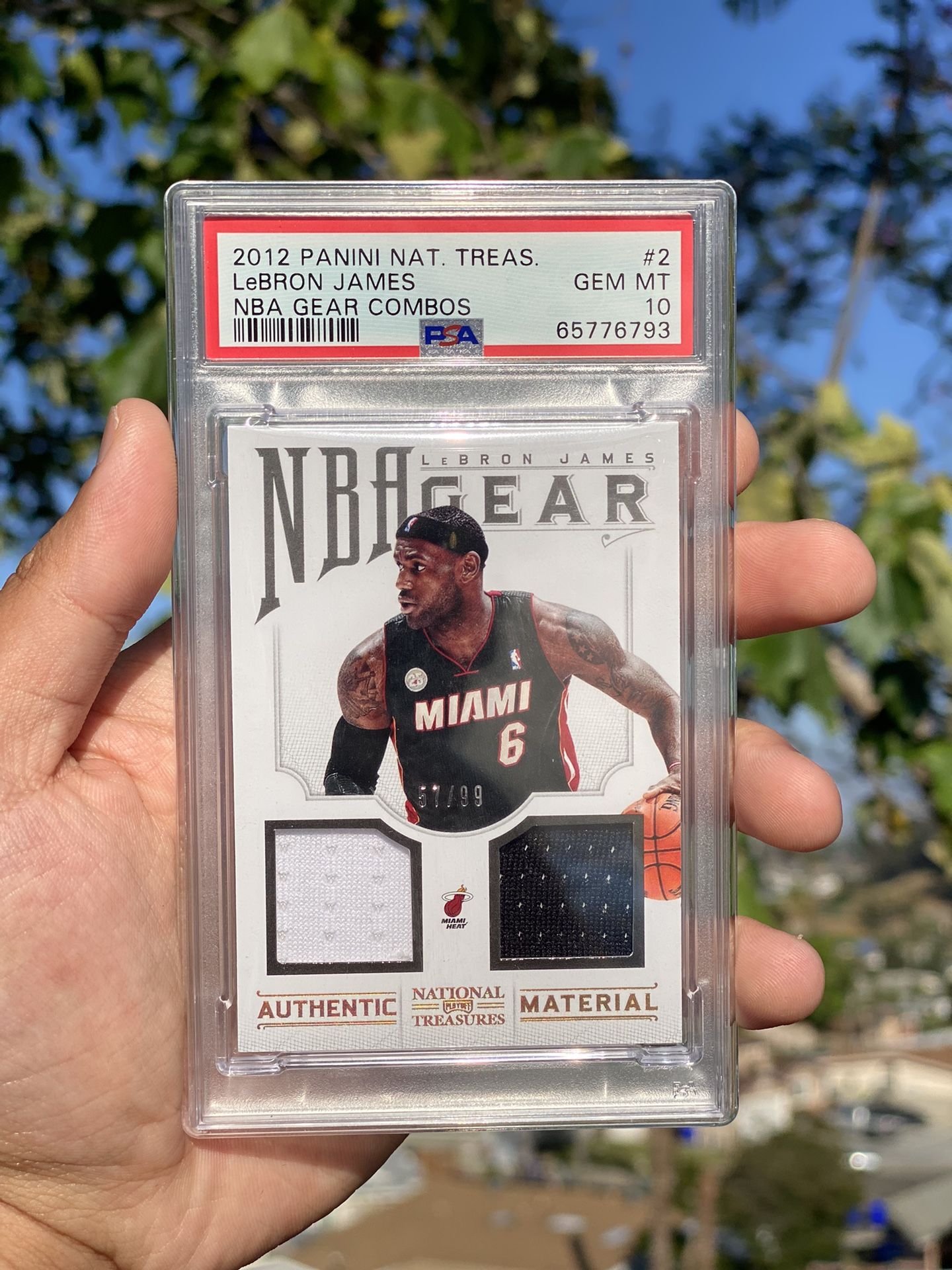 2012 Panini National Treasure Lebron James Game Used