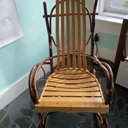 Signed Handctafted Rustic Rocking Chair 