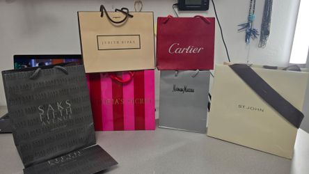 Luxury Designer Shopping Gift Bags Lot Cartier Saks Neiman Marcus