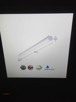 New 4' metalux linear led light strip indoor outdoor 5000 lumens water resistant dimmable 120v for kitchen, garage, shop etc.