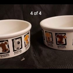 Mug Shots Stoneware Dog Bowl - Discontinued! Large Over 7" Wide and 3" deep. $15 Each 2 Available 