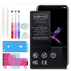 New iPhone X Battery Replacement Kit, 4100mAh High Capacity