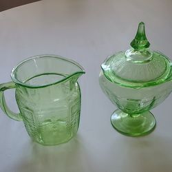 Green Depression Era Glass 