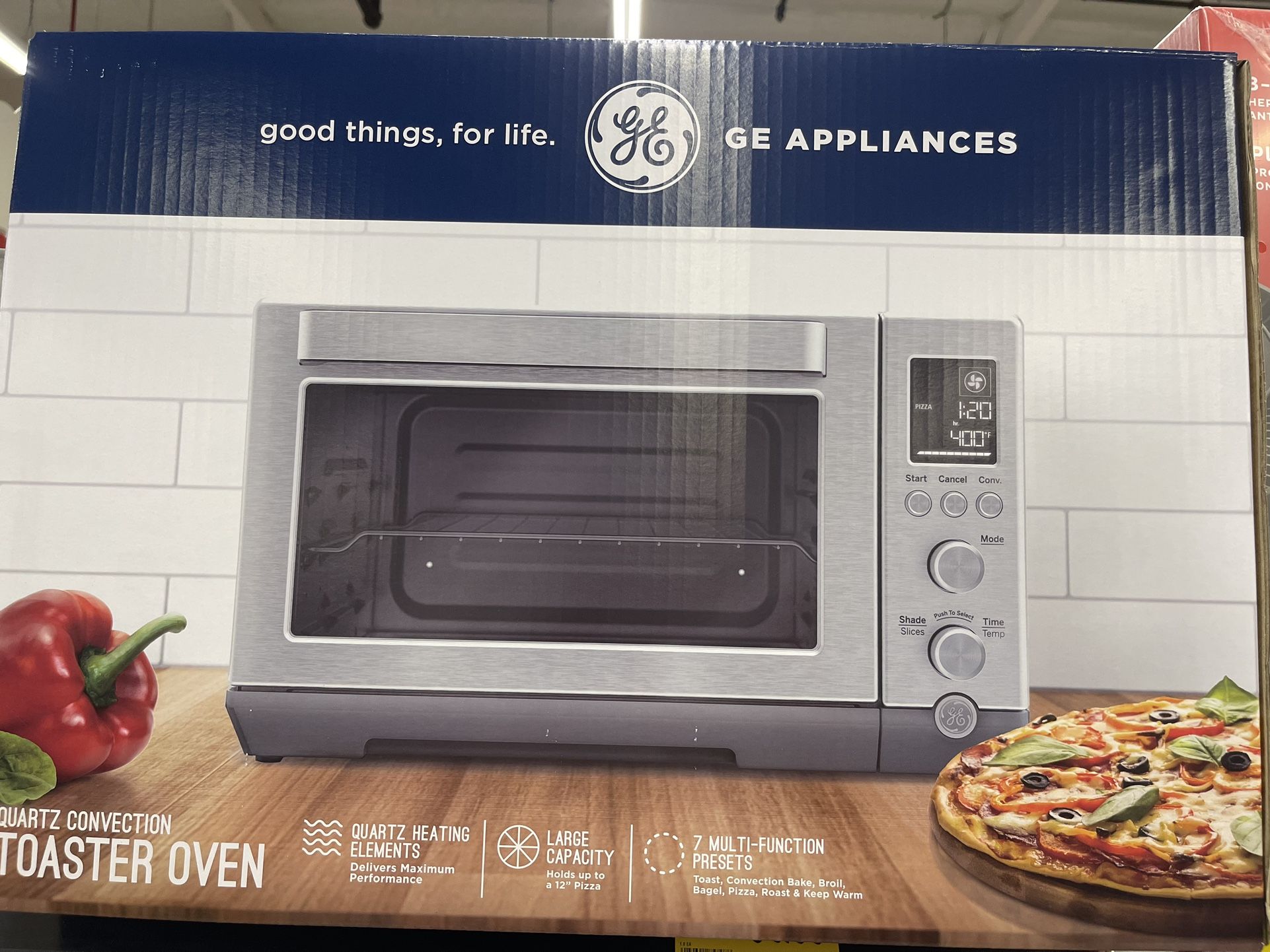 Brand New GE Quartz Convection Toaster Oven Bake, Broil Toast