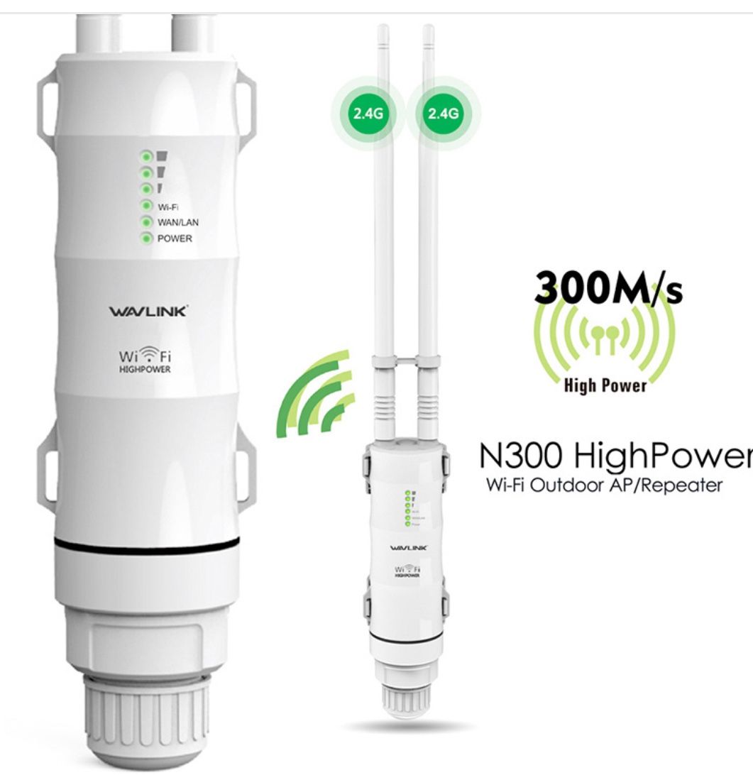 WAVLINK AERIAL HS2 – N300 High Power Outdoor Wireless AP/Range Extender/Router with PoE and High Gain Antennas