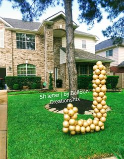 Balloon letters. 5 ft tall lawnart