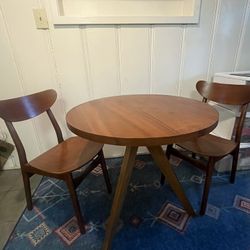 West elm bistro dining room set - 1 table, 2 chairs