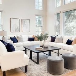 White Living Spaces Cypress Foam II 83” White Sofa | 2 Available