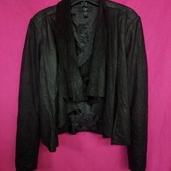 LEATHER WOMEN'S BLAZER SIZE MEDIUM 