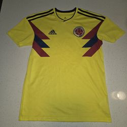 Adidas Colombia National Team Yellow Jersey S Climacool Short Sleeve