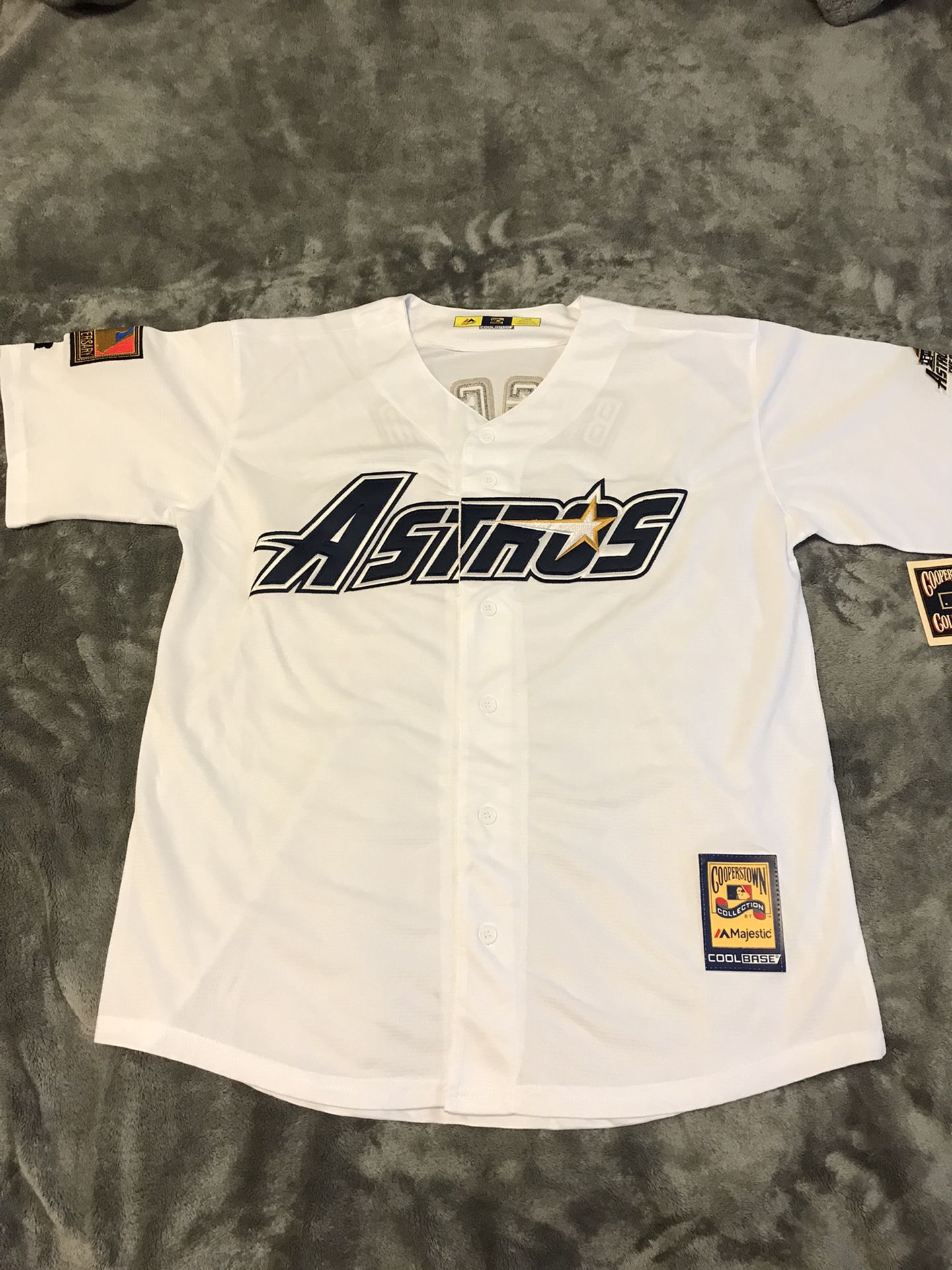 1994-96 Houston Astros Blank Game Issued Navy Jersey 44 164