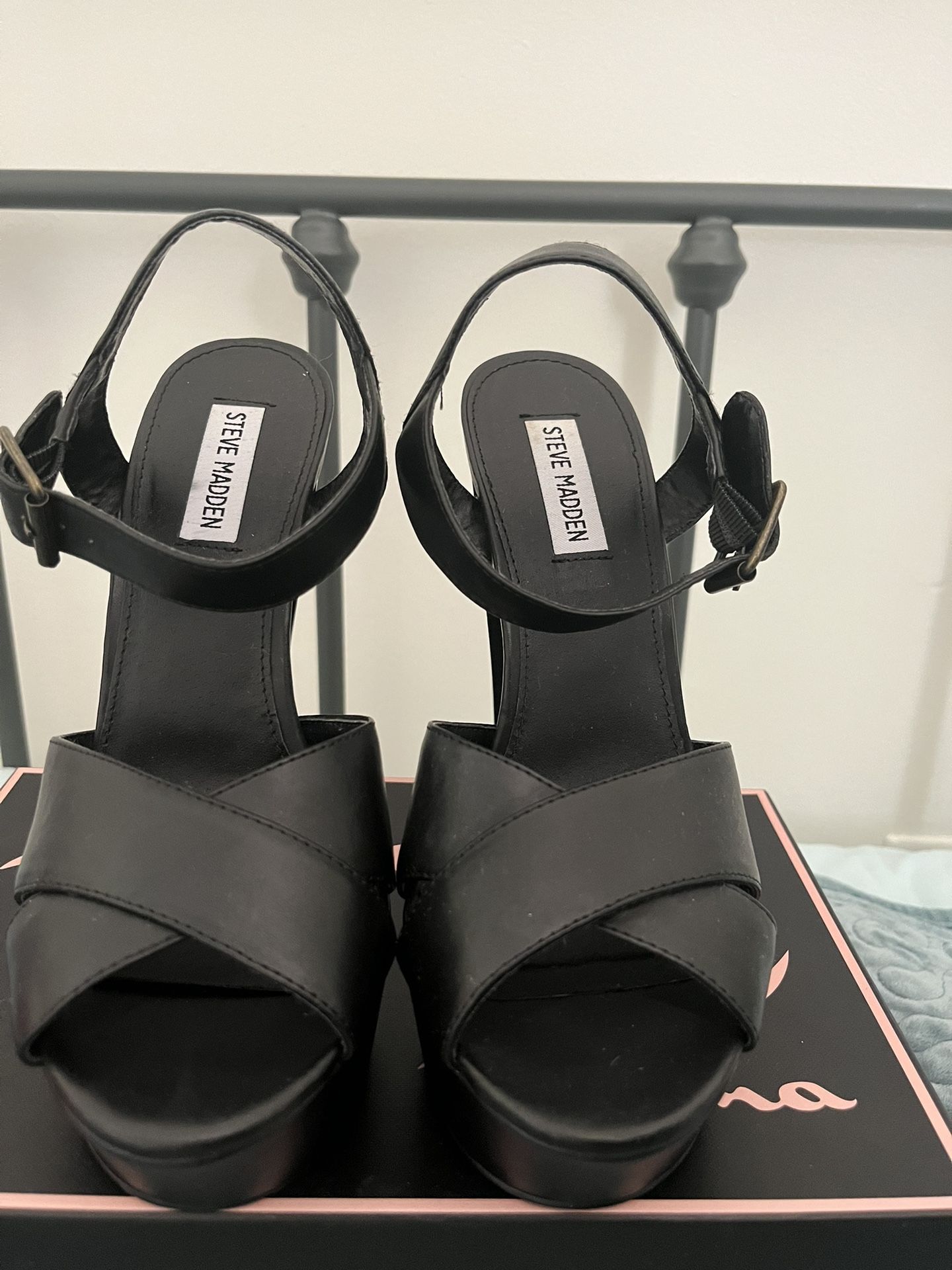 Cute Black Platform Heels