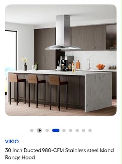 New 30 in Stainless steel Island Mount
