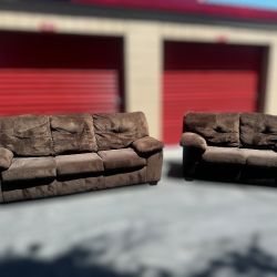 Delivery Available Ashley brown couch/sofa + loveseat set