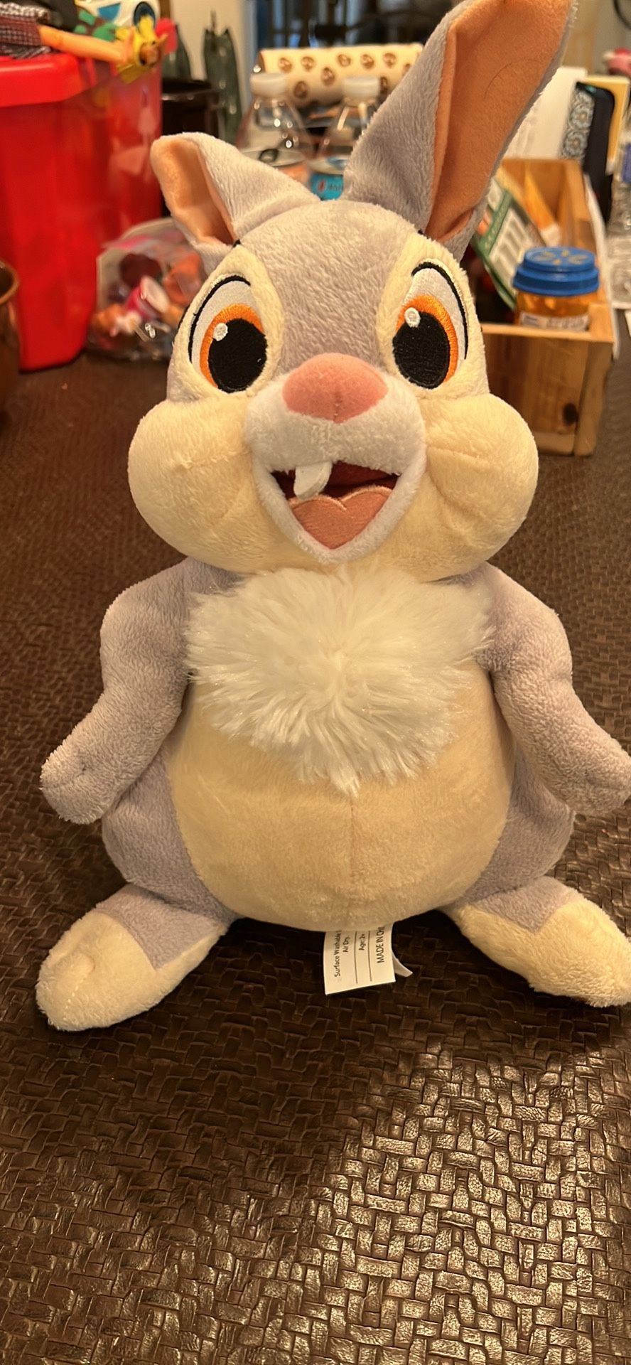 Walt Disney Bambi GRAY THUMPER BUNNY RABBIT 11" Plush STUFFED ANIMAL TOY
