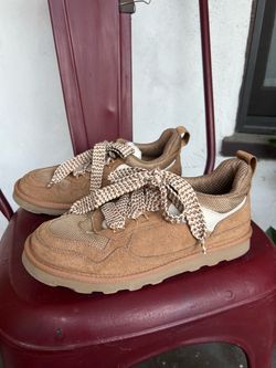 Tan Suede Low-Top Sneakers