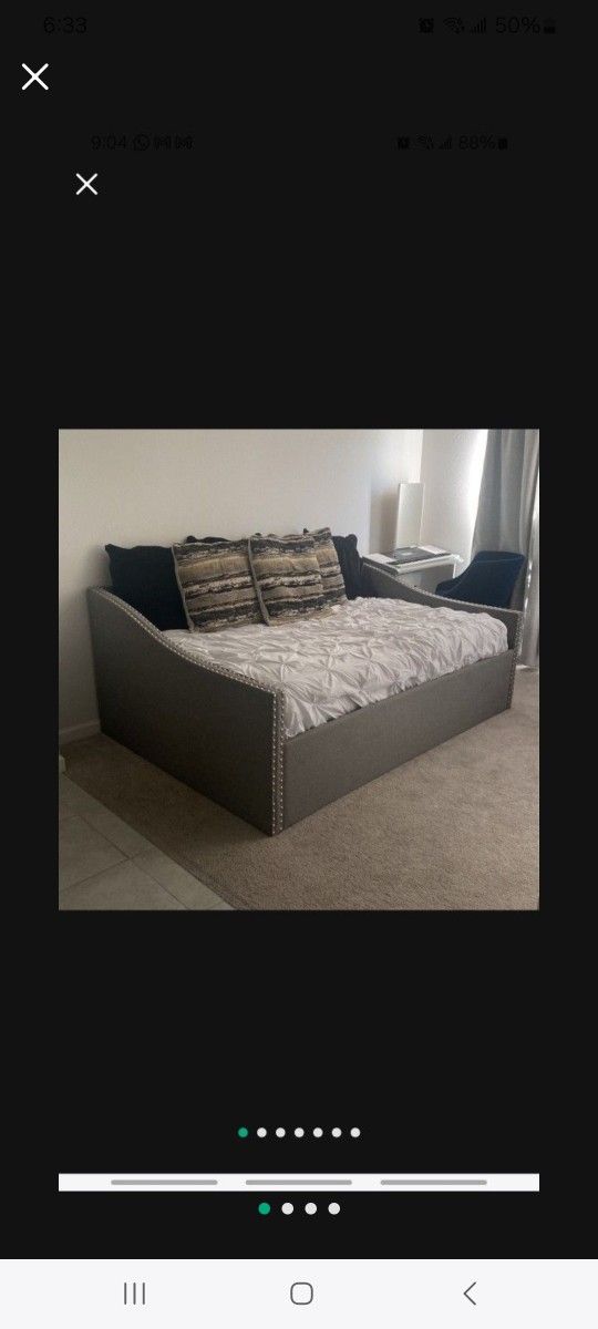 Day Bed Dark Grey With Matress