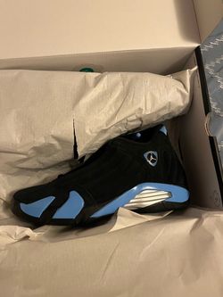 Air Jordan 14 Black University Blue Sneakers