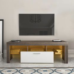 Modern TV Stand, Cabinet Floor TV Wall Cabinet for 50 Inch TV, TV Bracket with LED Light